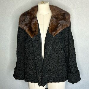 Vintage Curly Persian Lamb mink jacket